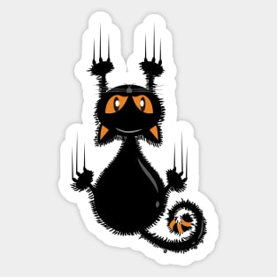 Sliding cat Sticker